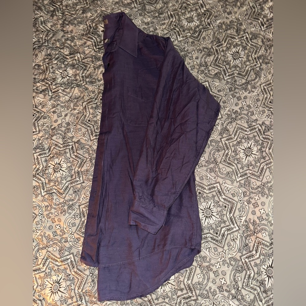 Geoffrey Beene Deep Purple Cotton Shirt